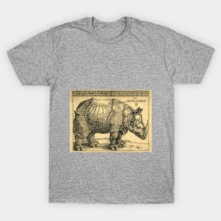 Durer Rhinoceros antique grunge style T-Shirt